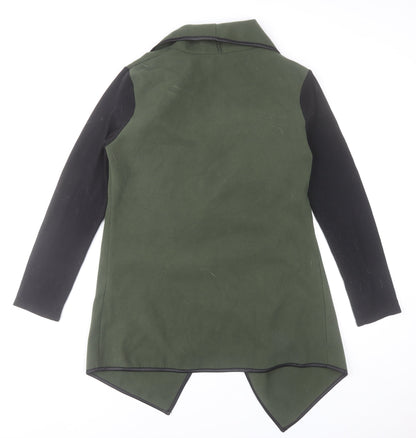 Apricot Women’s Green Coatigan S Basic Open Front Mid Length Jacket