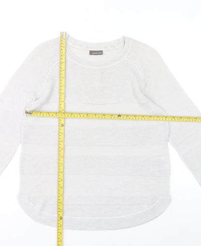 Street One Women’s White Crew Neck Knit Jumper Size 10