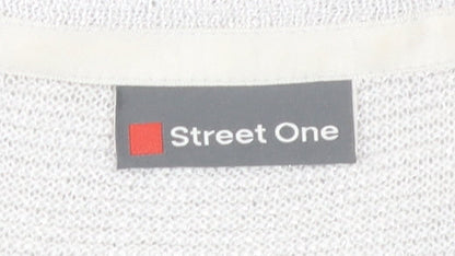 Street One Women’s White Crew Neck Knit Jumper Size 10