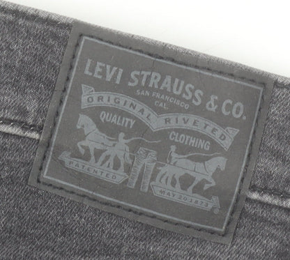 Levi's Women's Grey High Waisted Tapered Slim Jeans Size 28