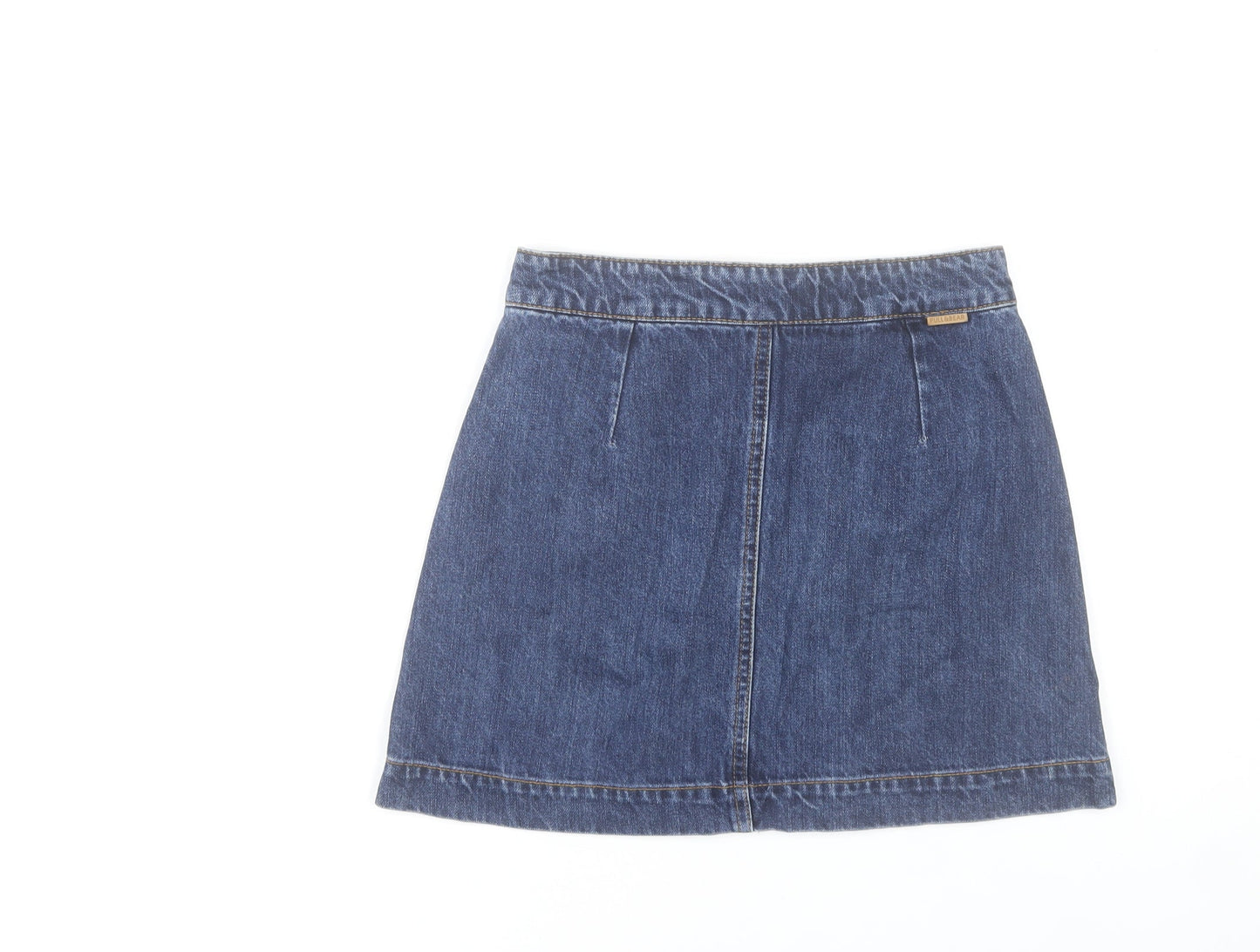 Pull&Bear Women's Blue Denim A-Line Mini Skirt Size S