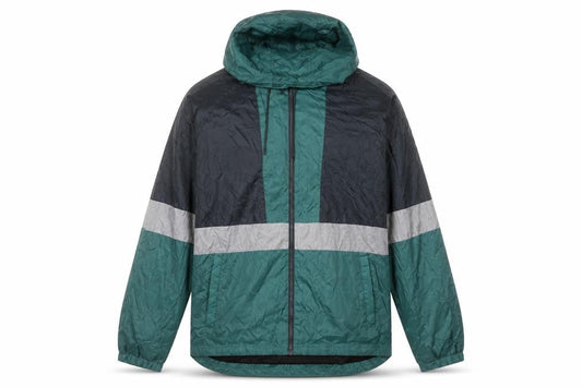 Dunnes Stores Men's Green XL Windbreaker Jacket Hooded Lightweight