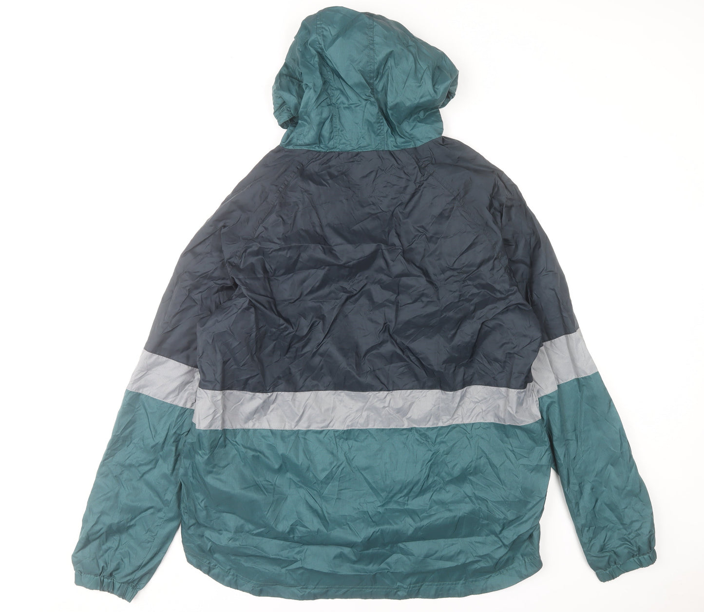 Dunnes Stores Men's Green XL Windbreaker Jacket Hooded Lightweight