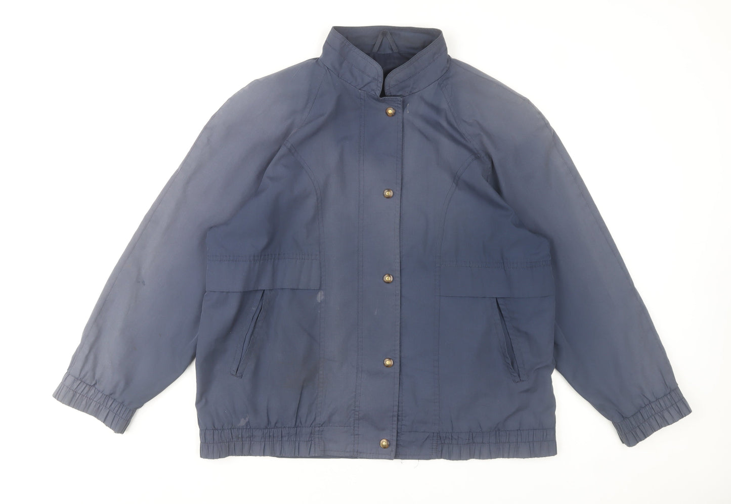 C&A Mens Blue 40 Regular Basic Jacket Polyester Cotton Casual