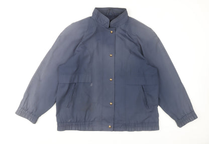 C&A Mens Blue 40 Regular Basic Jacket Polyester Cotton Casual