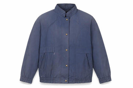 C&A Mens Blue 40 Regular Basic Jacket Polyester Cotton Casual