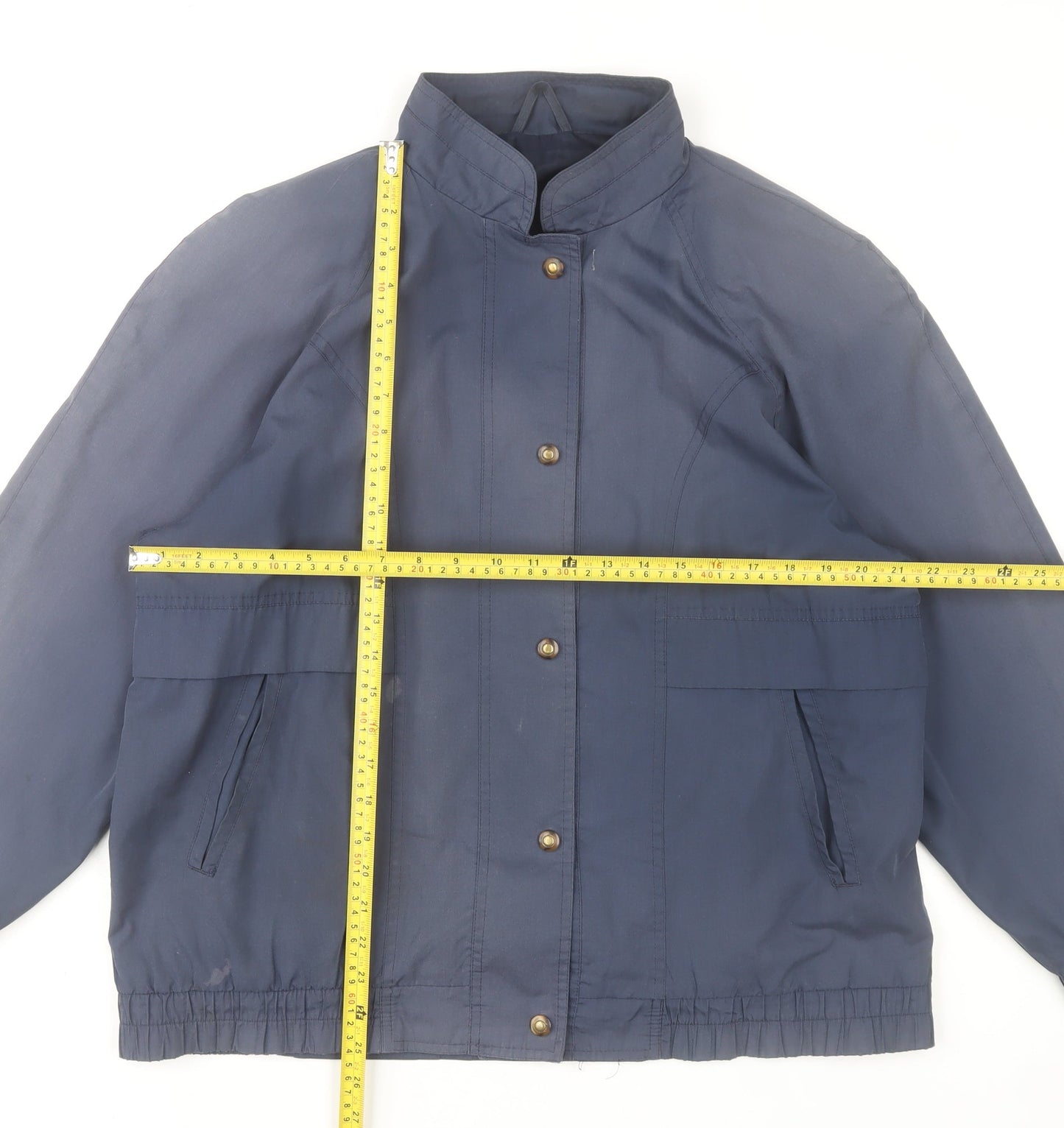 C&A Mens Blue 40 Regular Basic Jacket Polyester Cotton Casual