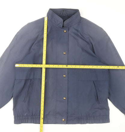 C&A Mens Blue 40 Regular Basic Jacket Polyester Cotton Casual