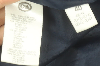 C&A Mens Blue 40 Regular Basic Jacket Polyester Cotton Casual