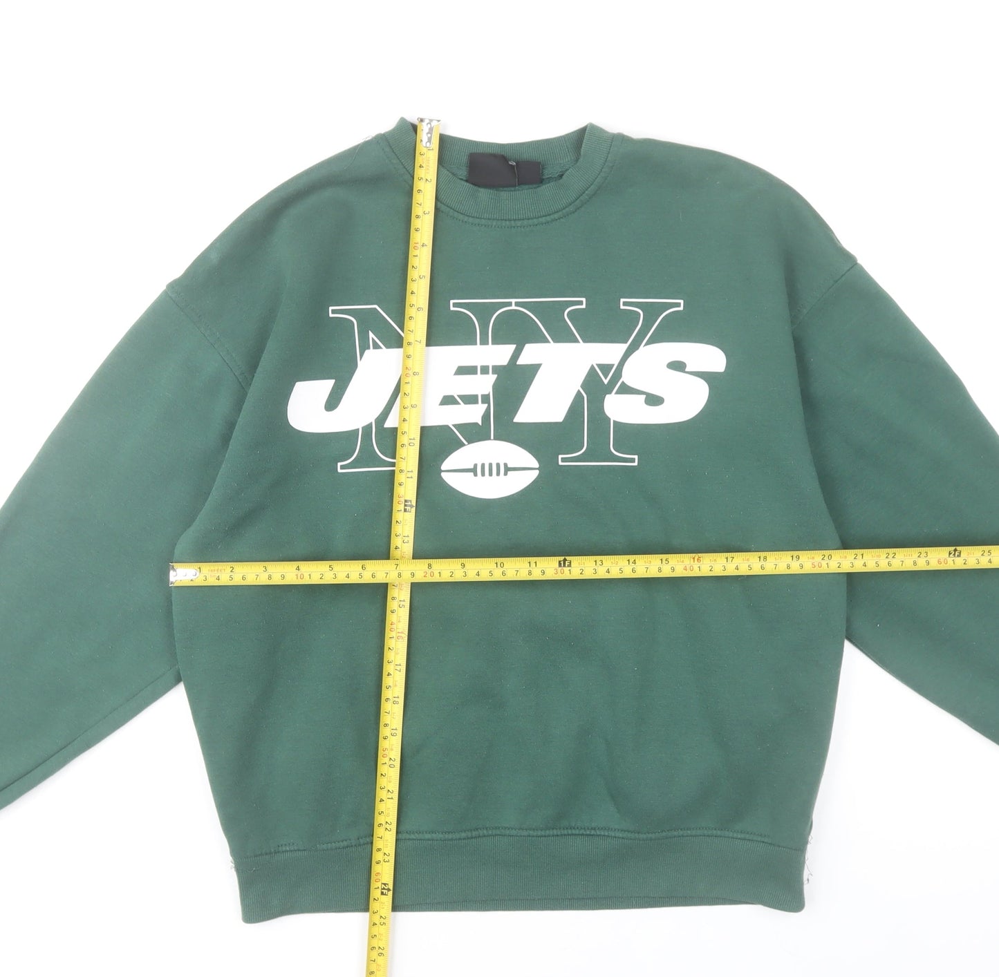 Primark NFL NY Jets Green Sweatshirt 2XS Women Cotton Blend Pullover