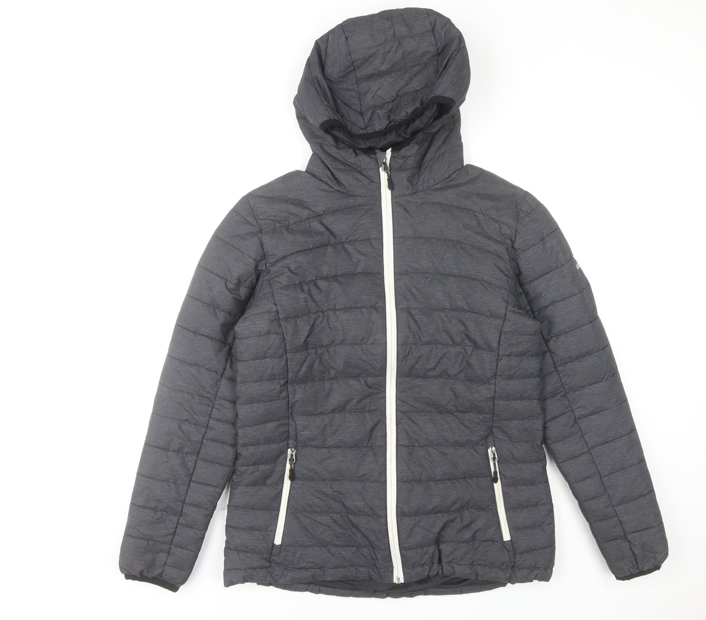 The Athlete's Foot Women's Grey Hooded Puffer Jacket Size M