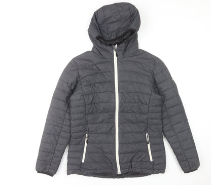 The Athlete's Foot Women's Grey Hooded Puffer Jacket Size M