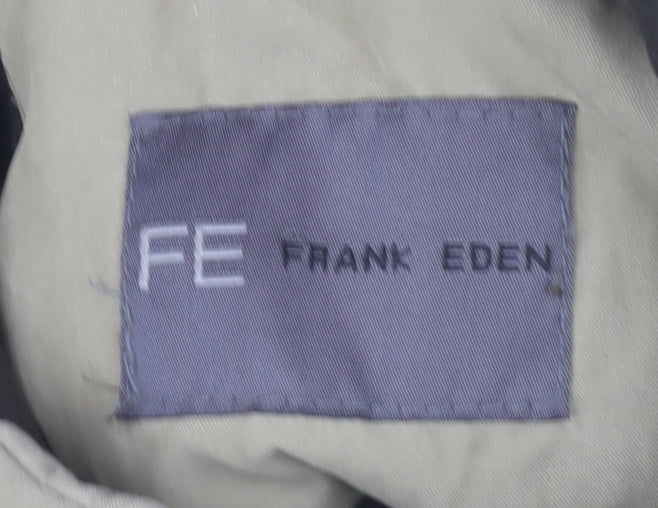 Frank Eden Men's Beige 38R Mid-Length Button Jacket