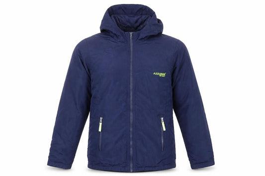 Azzurri Sport Men's Blue Hooded Windbreaker Jacket Size M