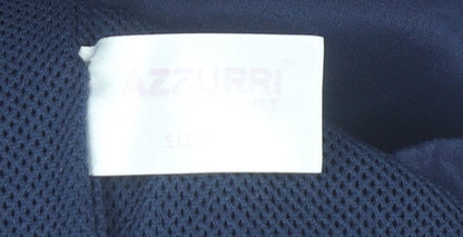 Azzurri Sport Men's Blue Hooded Windbreaker Jacket Size M