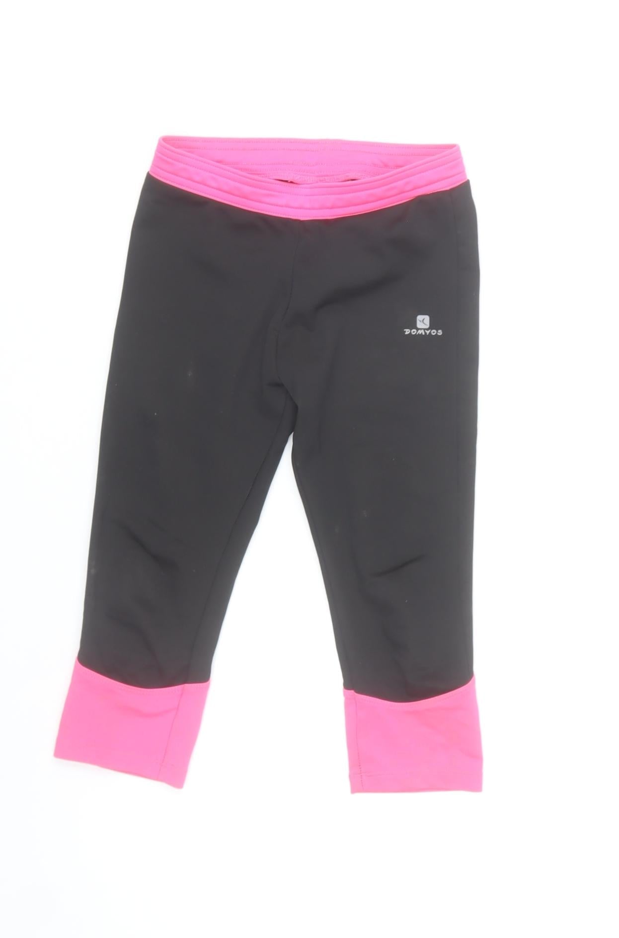 Domyos Girls Black & Pink Cropped Activewear Leggings 8 Years
