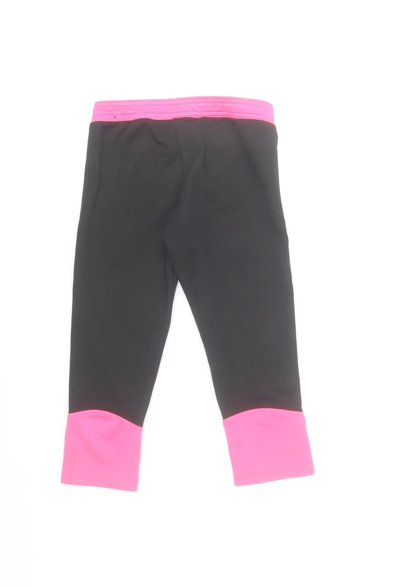 Domyos Girls Black & Pink Cropped Activewear Leggings 8 Years