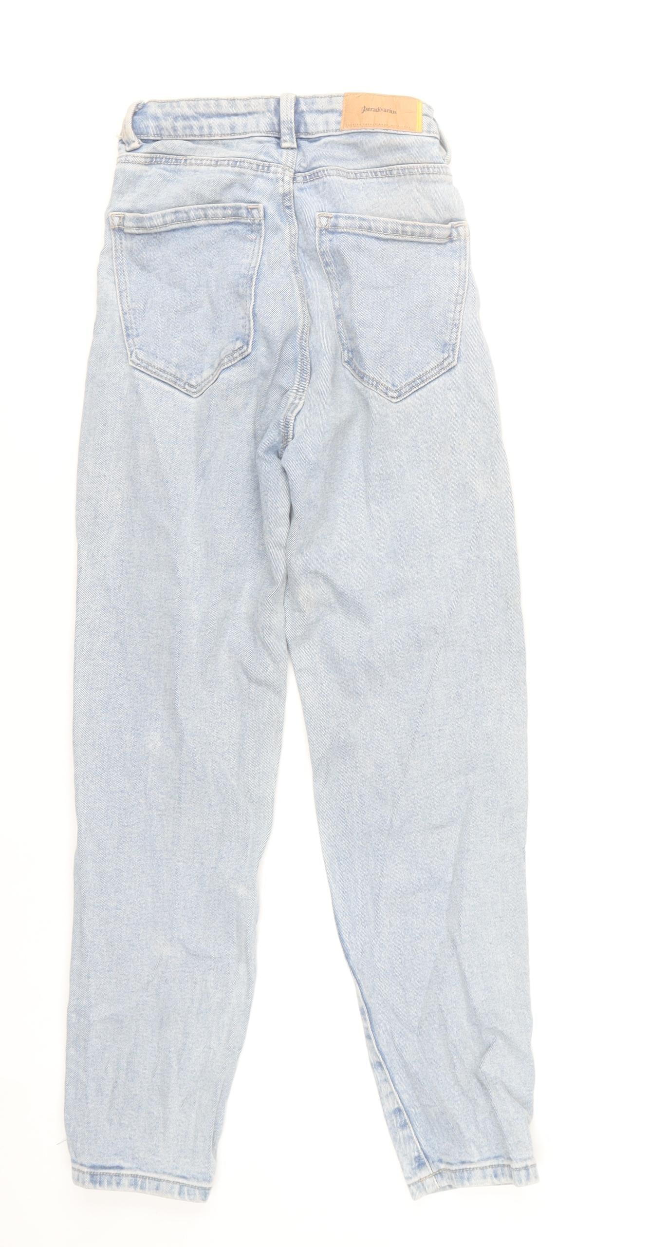 Stradivarius Womens Blue Mom Slim High Rise Jeans Size 4