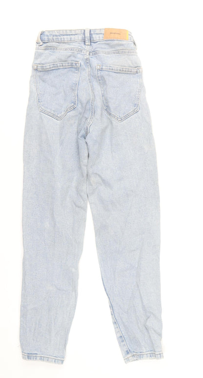 Stradivarius Womens Blue Mom Slim High Rise Jeans Size 4