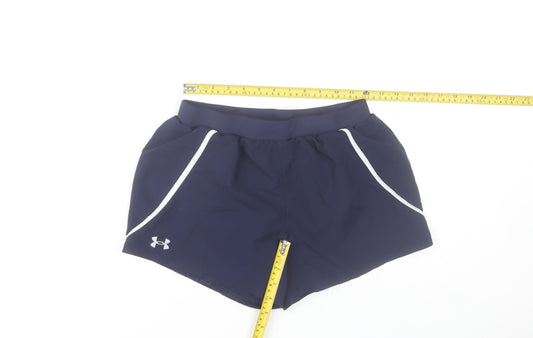 Under Armour Womens Navy HeatGear Athletic Shorts - Small
