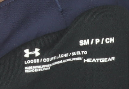 Under Armour Womens Navy HeatGear Athletic Shorts - Small