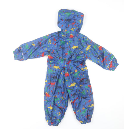 Mountain Warehouse Unisex Baby Blue Dinosaur Snowsuit 12-18 Months Hooded Puffer
