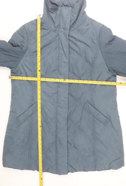 Windsmoor Women's Blue Mid-Length Puffer Coat Size L Winter Casual