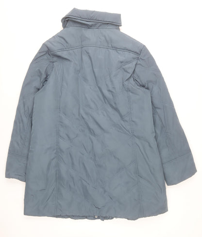 Windsmoor Women's Blue Mid-Length Puffer Coat Size L Winter Casual