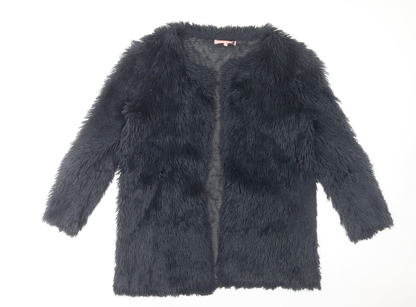 Oh My Love Women’s Black Faux Fur Mid-Length Coat Size M