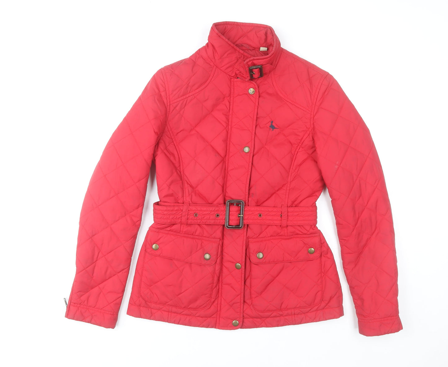 Womens UK Size 10 Jack Wills Red Quilted Coat