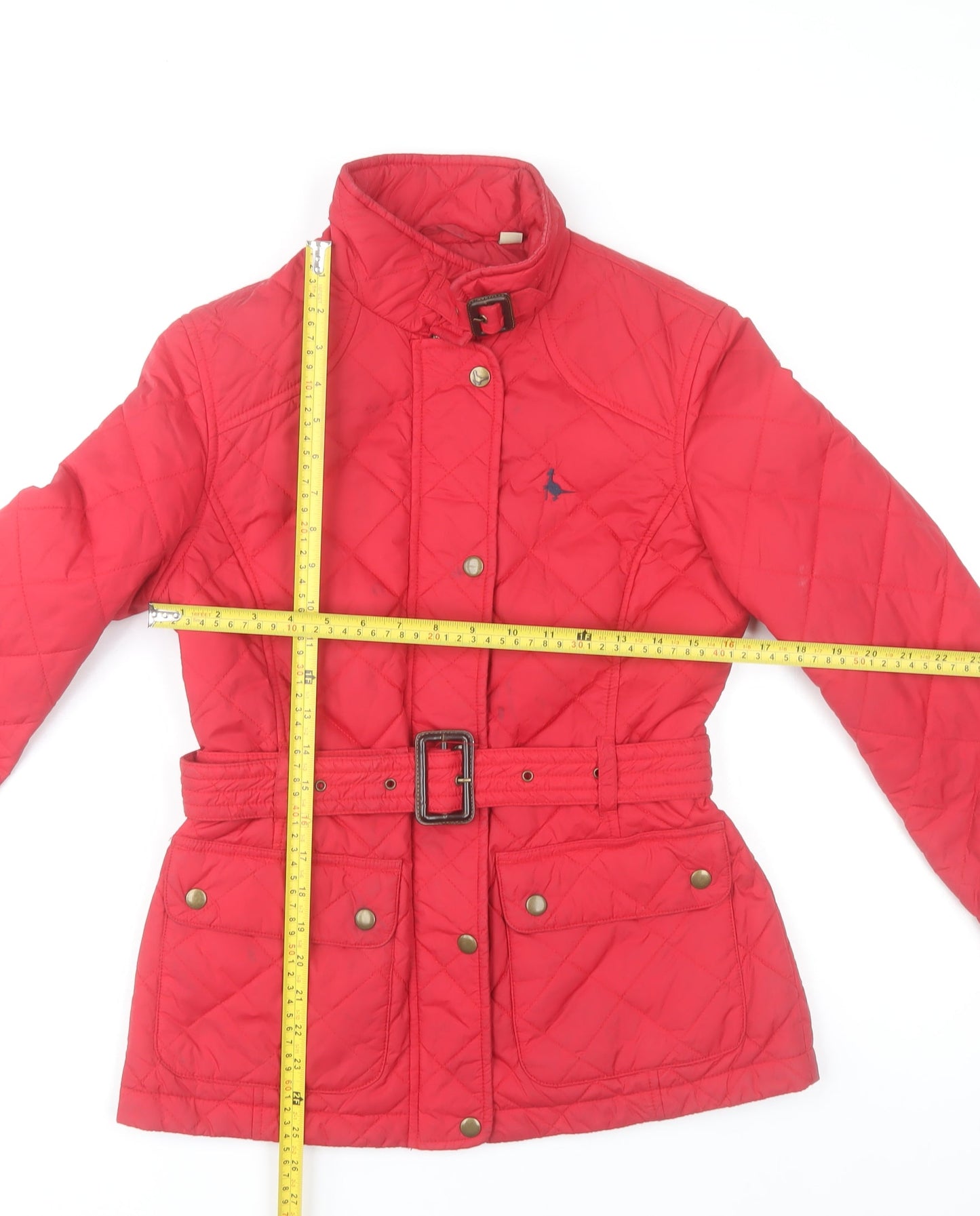 Womens UK Size 10 Jack Wills Red Quilted Coat