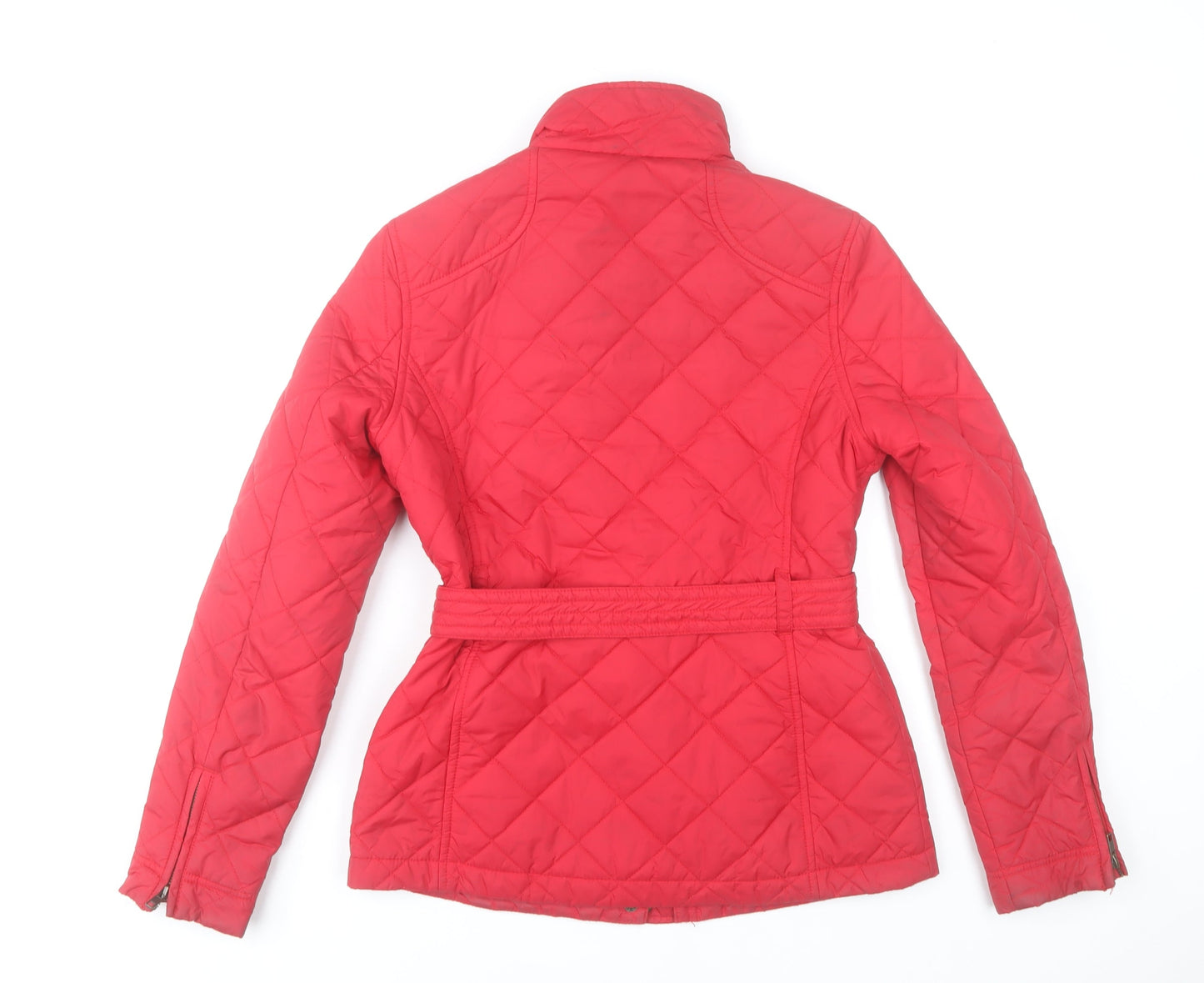 Womens UK Size 10 Jack Wills Red Quilted Coat