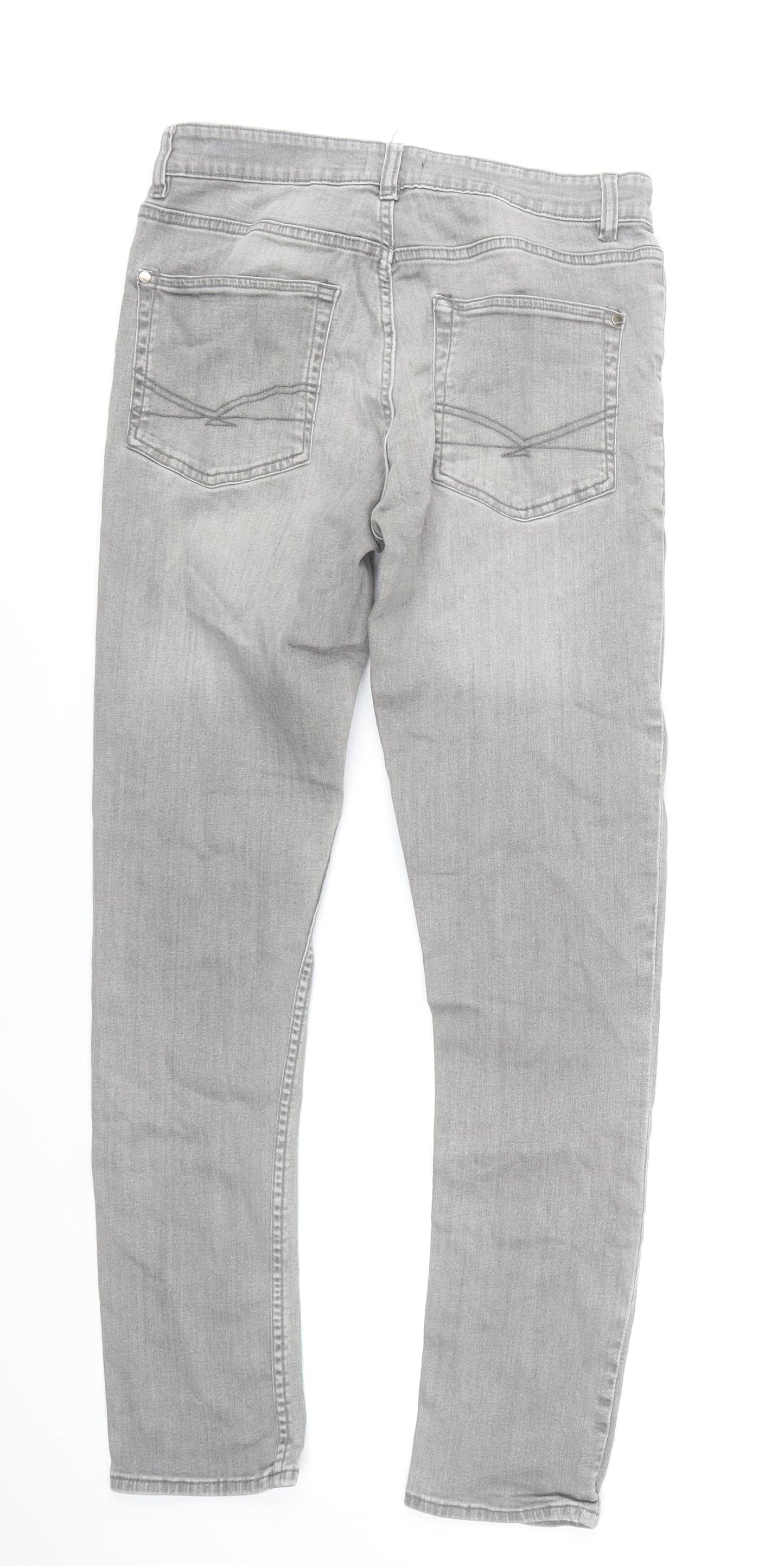 Firetrap Men’s Grey Skinny Jeans 32R Stretch Denim Classic Style