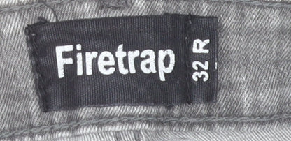 Firetrap Men’s Grey Skinny Jeans 32R Stretch Denim Classic Style