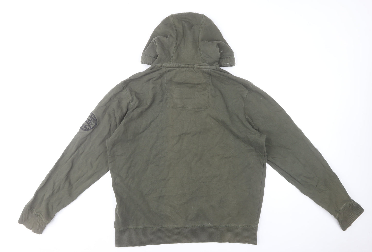 Drift King Men's Green Pullover Hoodie L Regular Fit Track & Field