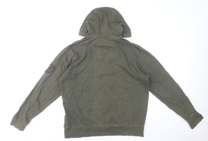 Drift King Men's Green Pullover Hoodie L Regular Fit Track & Field