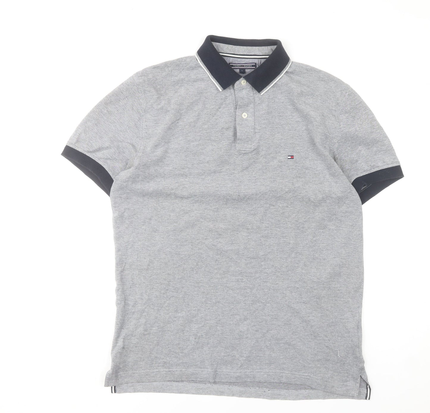 Tommy Hilfiger Men’s Grey Regular Fit Polo Shirt Size L