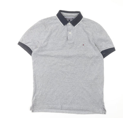 Tommy Hilfiger Men’s Grey Regular Fit Polo Shirt Size L