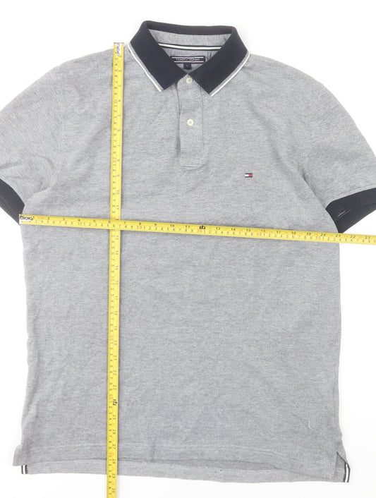 Tommy Hilfiger Men’s Grey Regular Fit Polo Shirt Size L