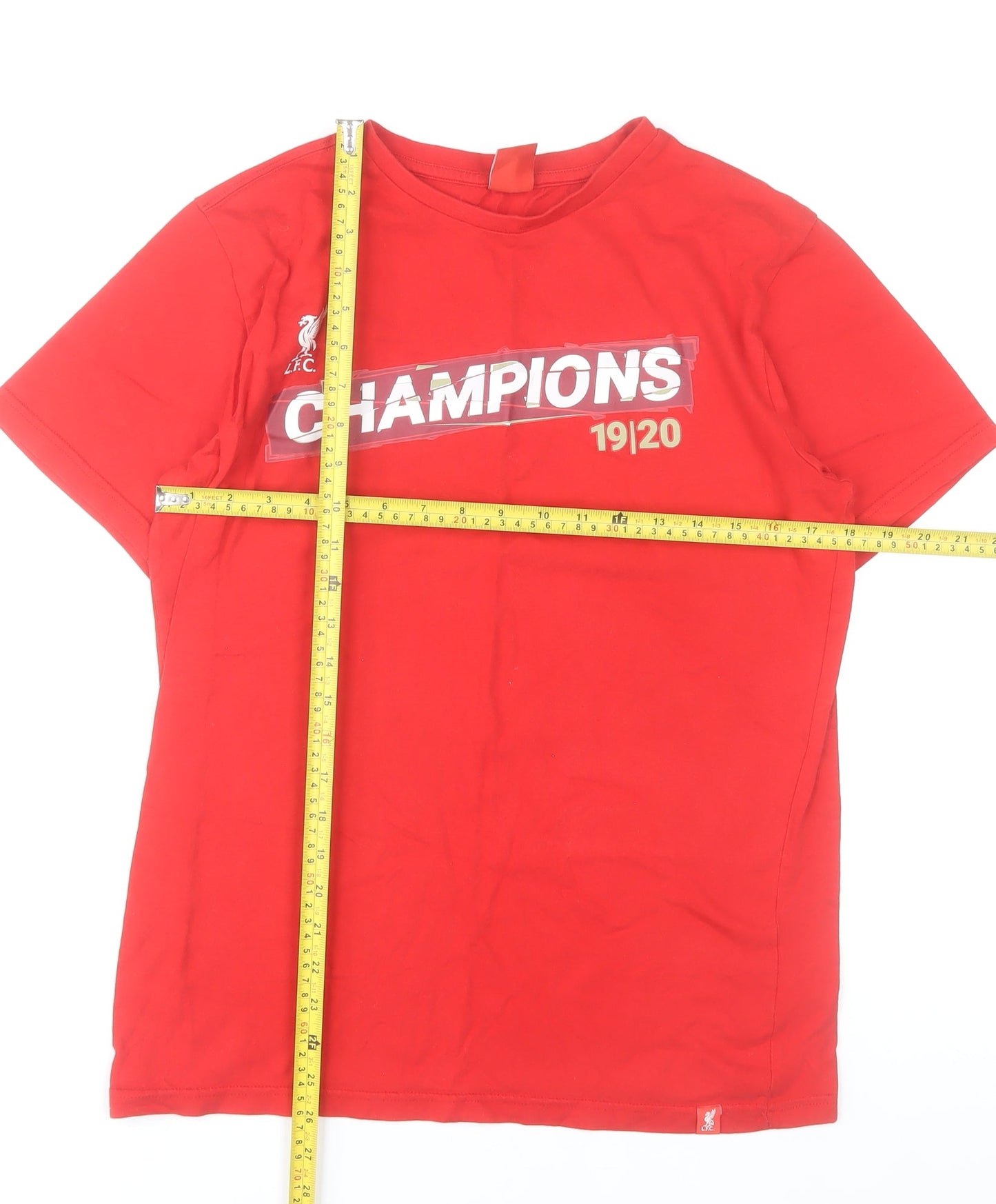 LFC Men’s Red Champions 19/20 Cotton Graphic T-Shirt Size M