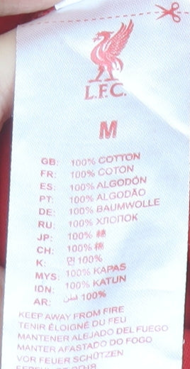 LFC Men’s Red Champions 19/20 Cotton Graphic T-Shirt Size M