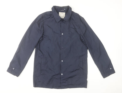 Zara Boys Blue Polyurethane Mid-Length Jacket 13-14 Years
