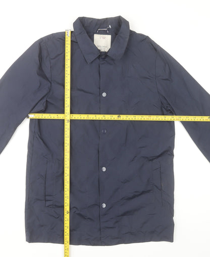 Zara Boys Blue Polyurethane Mid-Length Jacket 13-14 Years