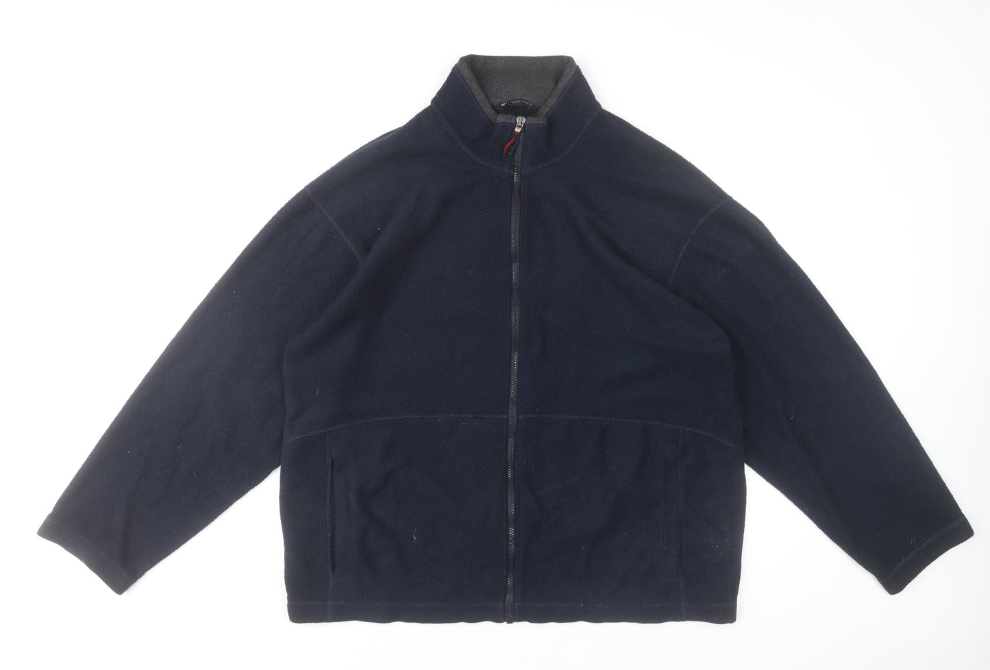 Marks and Spencer Men's Blue Fleece Full Zip Jacket Size L