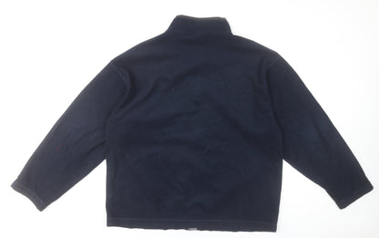 Marks and Spencer Men's Blue Fleece Full Zip Jacket Size L
