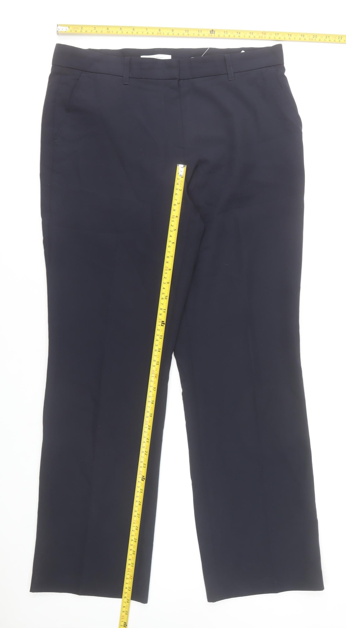 Gerry Weber Women's Black Classic Fit Straight Leg Trousers Size 16R