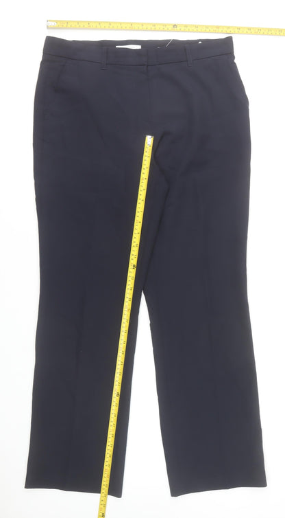 Gerry Weber Women's Black Classic Fit Straight Leg Trousers Size 16R