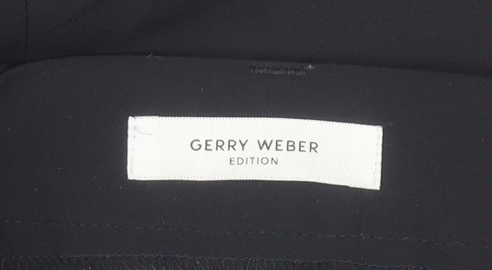 Gerry Weber Women's Black Classic Fit Straight Leg Trousers Size 16R