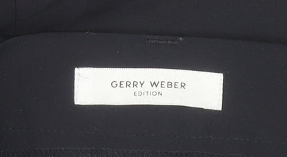 Gerry Weber Women's Black Classic Fit Straight Leg Trousers Size 16R