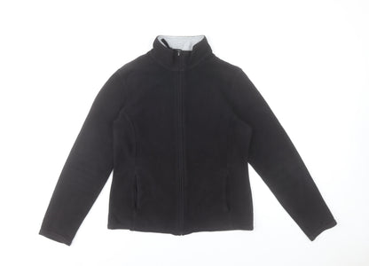 Marks and Spencer Women's Black Fleece Full Zip Jacket UK 10
